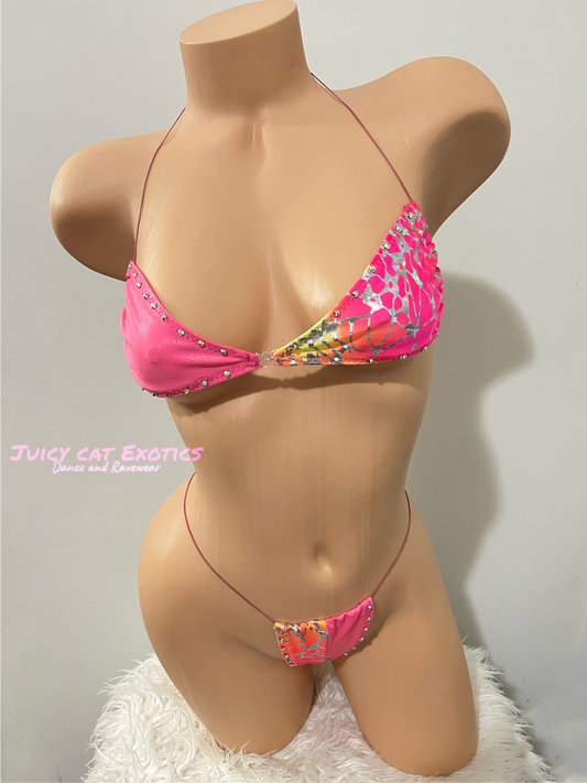 Pink/Metalic Micro Kini